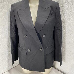 Banana Republic Womens Relaxed Double Breasted Wool Blazer